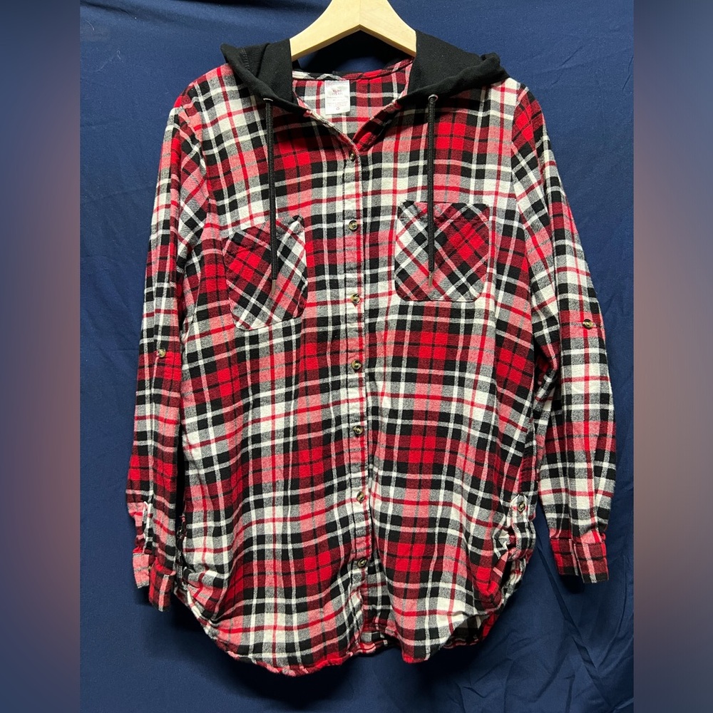 Flannel with hood